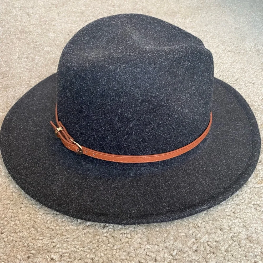 Grey Wool Blend Hat